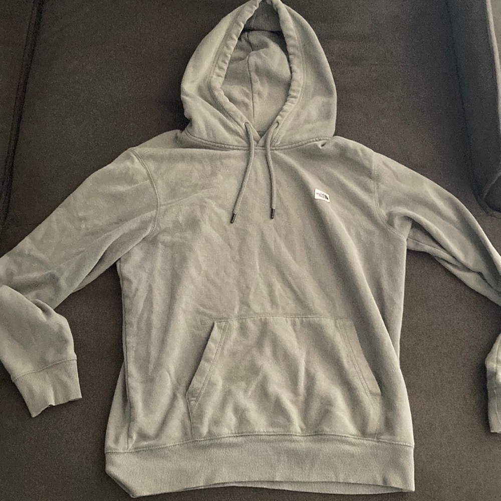 Mint green North Face sweatshirt